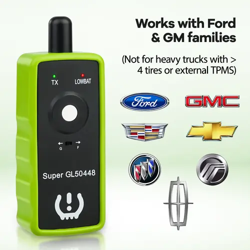 Super GL50448 2-in-1 TPMS Relearn Reset Tool - GM & Ford Tire Sensor Activator, Accessories for Car, Auto Parts Accessories for F150, Buick, Cadillac, Chevrolet, GMC, Lincoln, Mazda sohochic,toolupgrade