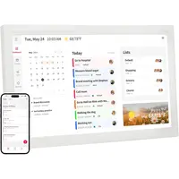 21.5-Inch Rectangle Smart Digital Calendar Wall Mount Electronic Photo Frame - 1920x1080 IPS Full HD Touchscreen, WiFi, Mobile App Support, Weather Function, No Subscription Fees, for Streamline Household Organization, Family Dinner Plans