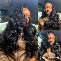 Celie Hair 180% & 250% Density Half Wig Yaki Hair Texture Body Wave Layers Cut Human Hair Glueless Wigs Invisible Hairline No Lace Seamless Flip Over Wig Adjustable Drawstring Hairpiece #sohochic #TikTokShopBackToSchool
