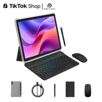[Back To School] PRITOM 10 Inch Tablet 16GB(4+12)RAM+64GB ROM Android 15 With Bluetooth Audio Dual Cameras 2-in-1 Detachable Keyboard Set 10.1-inch Screen With Usb Perfect Gift & Back-to-School Gift FathersDayGift, Fathersday Gift,sohochic