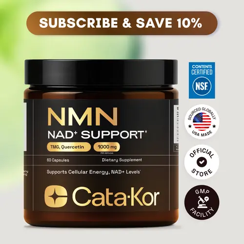 Cata-Kor NMN Supplement – 1000 mg | Quercetin | TMG | Resveratrol Complex – Supports Cellular Energy & NAD+ Levels - Vitamin Dietary Supplement Healthcare
