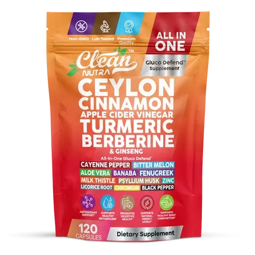 Clean Nutra Ceylon Cinnamon Capsules with Berberine & Apple Cider Vinegar Turmeric Ginseng Supplement Made in USA