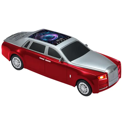 WSTER WS-610 Portable Retro Bluetooth Speaker, Vintage Rolls Royce Vehicle Shape, Supports TWS, FM Radio, USB, TF Card, AUX Input, Rechargeable Batteries, Dad Gifts, Collectibles