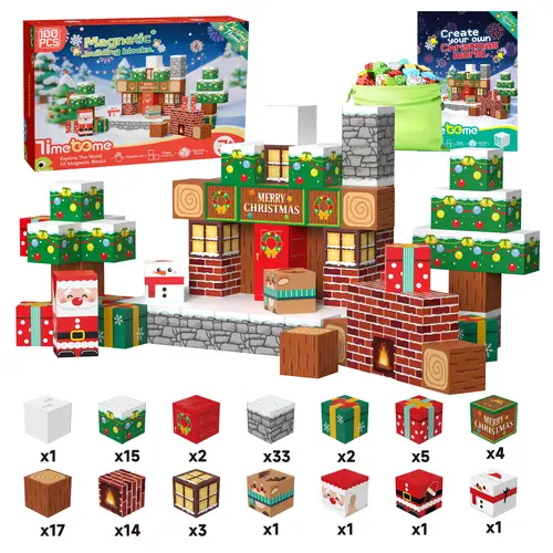 Timextome Magnetic Building Blocks Block Set Model Building Kits - 100/150/200PCS 2cm Cubes, 19 Designs, STEM Learning Toys for Kids 4-8, Craft Ideas, Open Ended Play, Do It Yourself, STEM Fun, Gift Ideas For Kids,sohochic
