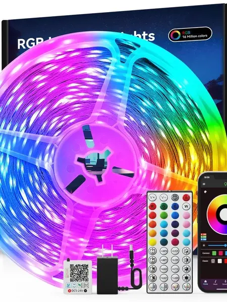 Smart LED Strip Lights (100FT/50FT) - Color-Changing Beat-Sync Model with App & Remote Control, LED Upgrade for Indoor Colorful Lighting, Bedroom Room & House Decor