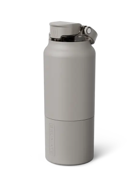 BrüMate Rise Stainless Steel Water Bottle with Covered SoftSip Straw and Carry Handle | 35oz, 25oz, 18oz Sizes | 100% Leakproof Insulated Water Bottle | Sip or Chug Modes | Silicone Sleeve Prevents Scratches and Dents