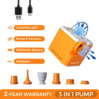 VOLLYC Rechargeable Portable Mini Electric Air Pump - Camping Supplies, Inflatable Airbed, Pool Floats, Tanning Lounge, Fast Inflate & Deflate, LED Light, Recharge & Go Travel Gear,sohochic