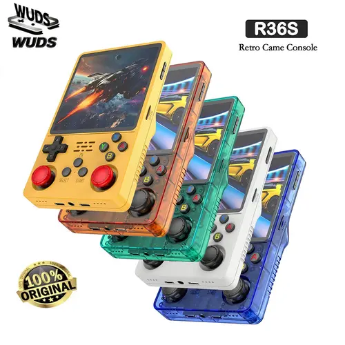 WUDS R36S Handheld Console - 3.5 in IPS Screen,System, 64GB Expandable Storage (64GB TF Cards),  Compact Pocket Portable, USB Support, Travel Essential,sohochic
