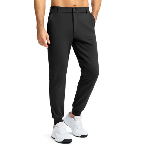 G Gradual Men's Slim Fit Golf Joggers with 3 Pockets Soft Stretch Work Dress Pants for Men with Belt Loops Casual Sportswear Athletic Sweatpants
