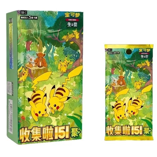 Pokémon TCG Chinese 151C Gather Slim Set Sealed Booster Box, Collectible Booster Packs, Random Trading Card Pack, Non-Sports Blind Cards & Collectible Packaging, Random Pack