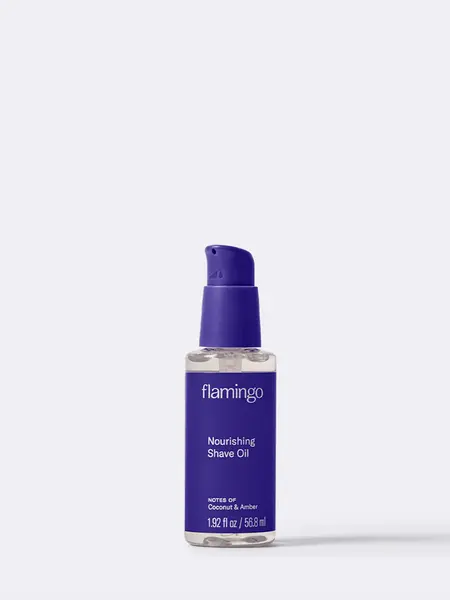 Flamingo Mini Nourishing Shave Oil TSA-Friendly Travel Size Aftershave Avocado & Coconut Blend for Sensitive Skin Foam Moisturizing