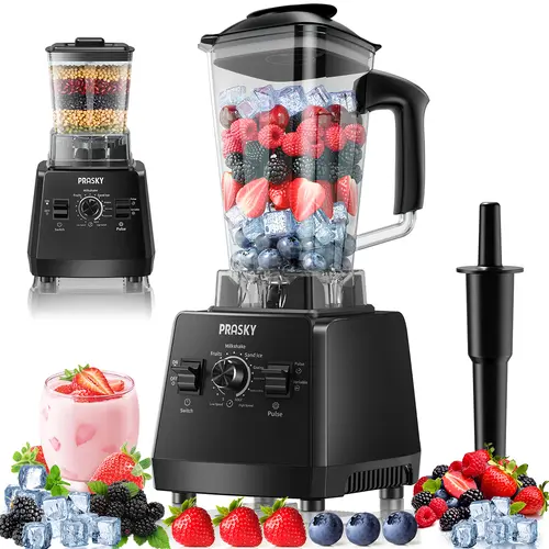 2026 upgraded Prasky Pro 68oz /102oz Blender, BPA Free Powerful Dual-Container Blender Ice Crushing, Juice Smoothies,Grinder Combo 25000RPM Powerful crusher machine/SmoothieLover/SmartHome/SMARTLIVING kitchen home appliances,summerwins sum