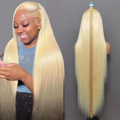 Tuneful 13X6 Lace Front Wig Human Hair 180% Density 613 Blonde Straight HD Transparent Lace Frontal Wigs Human Hair Pre Plucked with Baby Hair Blonde Wigs Human Hair SummerVibes