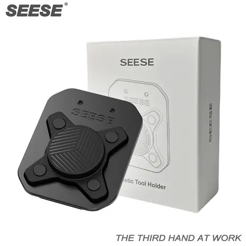 SEESE Magnetic Tool Holder - Versatile Belt Clip with Strong Magnet for Organizing Screws, Nails, Hamers, Wrenches, Pliers& More,DIY Enthusiast,Lightweight,Home Improve,Homeownerm