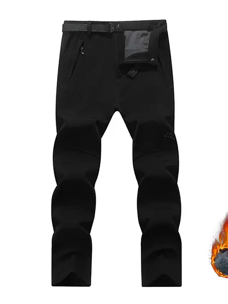 Men’s Waterproof Insulated Pants for Cold Weather Hiking, Winter Snow Skiing, Softshell Outdoor Pants with Zippered Pockets, Climbing & Thermal Jogger Trousers, Thermal Lined Jogger Pants for Men Athletic Tracksuit Sports Clothing Sporty Style