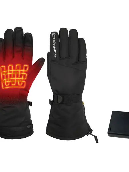 ActionHeat Women's Adjustable AA Battery Heated Snow Gloves