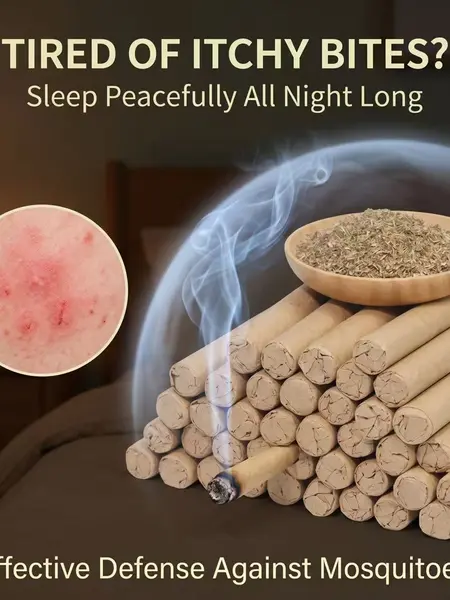 10/20/30/50-Pack Organic Mugwort Scented Incense Sticks - Slow Burn Aromatherapy, Calming Home Fragrance, Mugwort Bug Repel, Multiple Packs for Indoors, Outdoors, BBQs Daily Use, Relaxing Aroma For Evenings