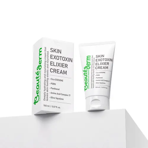 [Beautéderm] Skin Exotoxin Elixier Cream - Contains Snow Lotus Exudate & Niacinamide for Repair & Even Skin Tone - 150ml Moisturizers Soothing Serum Firm & Lift Serum