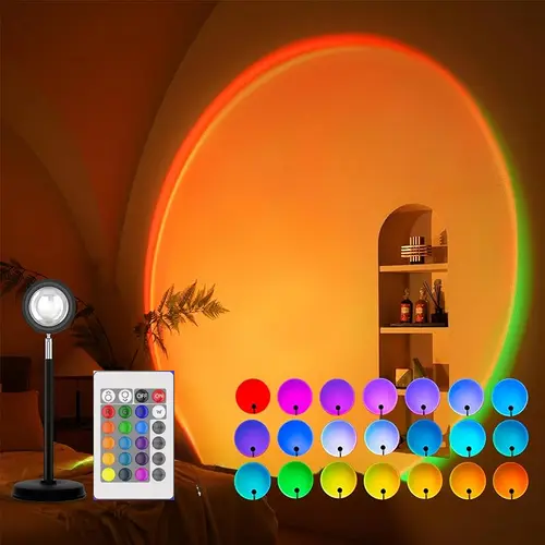 180-Degree Rotation LED RGB Mood Lamp, Push Button Switch Color Changing LED Light, Lamps for Bedroom & Party Lights for Home Improvement Indoor Room Decor,sohochic