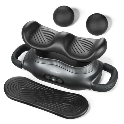 COSTWAY - Massage Gun Deep Tissue with 3 Switchable Massage Heads and 3 Modes-Black