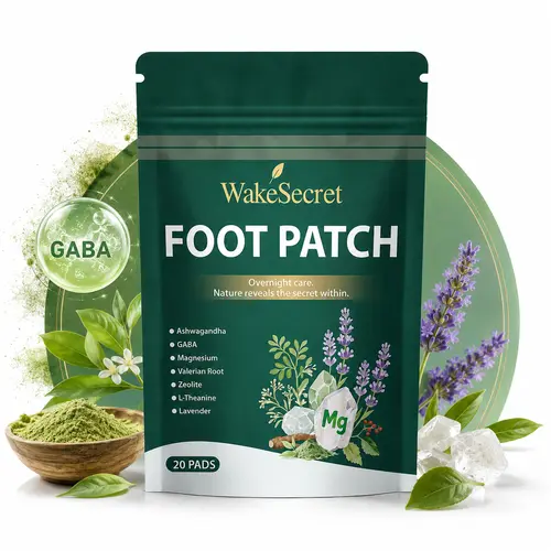 WakeSecret Natural Foot Patch – Promote Relaxation, De-Stress & Sleep Support | Overnight Herbal Foot Detox Patch with Warming Care to Soothe, Refresh & Rebalance Feet – Ashwagandha, Lavender, Magnesium, GABA, Valerian Root,sohochic