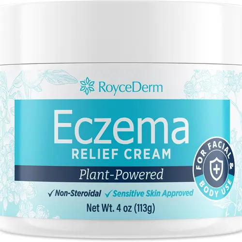 Roycederm Eczema & Psoriasis Treatment Cream with 1% Colloidal Oatmeal, Ceramides, Squalane + Shea - Skin-Friendly, Steroid-Free Healing Ointment for Dry Itchy Skin, Allergy Itch Support Body Lotion & Cream for Adults, Toddlers