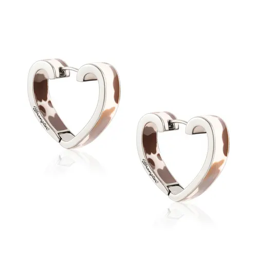 Wrangler Western Cowprint Heart Earrings for Women Gold Plated Fashion Jewelry Valentine's Day Gift Selection TikTokShopJumpstartSale