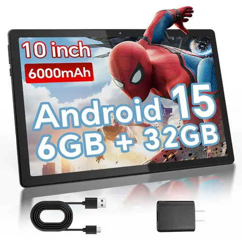 DigiLand 10.1-Inch Android 15 ARM Tablet, 6GB RAM 32GB+256GB Storage, 6000mAh Battery, Dual Cameras, Dual Speakers for Rich Audio, WiFi, BT 5.0, HD IPS Touchscreen, USB, Ideal Gift for Father's Day, Valentine's Day,toolupgrade