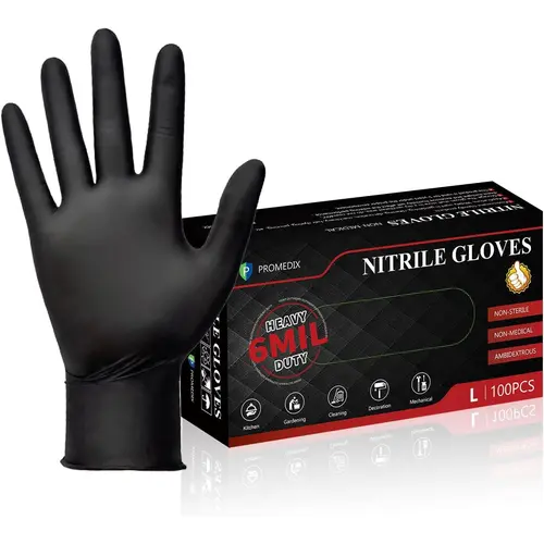 100/300/600/1000 Count 6mil Nitrile Heavy Duty Gloves Food Grade LatexFree Touchscreen Compatible for Industrial Auto Repair FoodProcessing Gardening Salon,dorm essentials,home essentials sohochic
