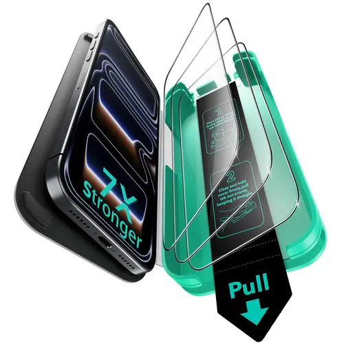 ESR Invisible Bodyguard 7X Armorite Tempered Glass Privacy/High Definition Screen Protector for iPhone 18/17/16/15/14/13 (All Models), Protective 3/2 Pack, Privacy/High Definition, Military-Grade Shockproof, Bubble-Free Install