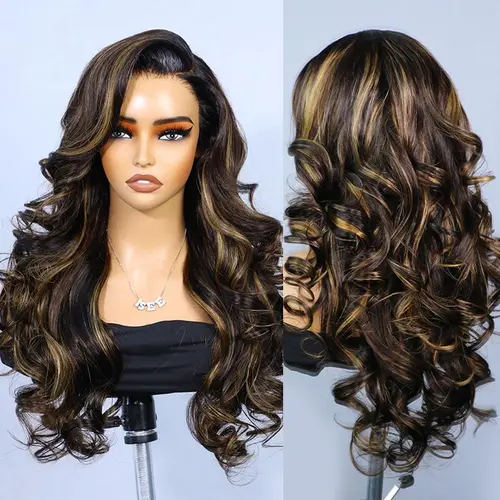 ISEE HAIR 7x5 Wear Go Straight Pre-Styled Butterfly Cut C-Part Style Layer Brown Balayage Glueless Human Hair Wigs Pre Bleached Mini Knots & Pre-Cut Lace Wig & Pre-Plucked Natural Hairline #SoHoChic #TikTokShopBackToSchool