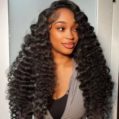 ISEE HAIR Human Hair Half Wig Loose Curly Glueless Drawstring Wig, Invisible Hairline, Seamless Blend, Flip Over Design, Minimal Leave-Out, Beginner Friendly, Quick Install, Natural Looking, Summer Hairstyles#SoHoChic #TikTokShopBackToSchool