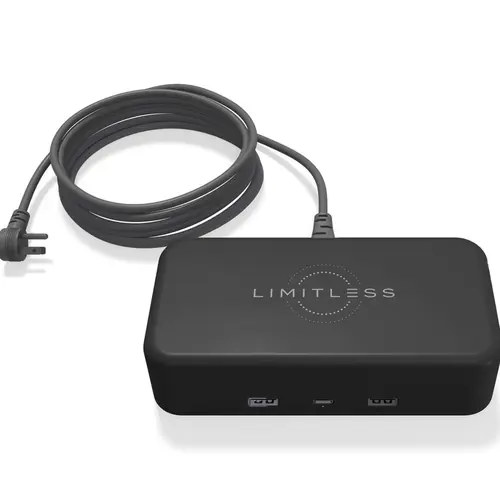 Limitless 65W PowerHub w/ Retractable Cables & Wireless Charge