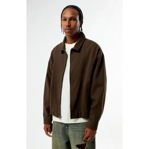 Pacsun Men's Brown Double Seams Gas Jacket