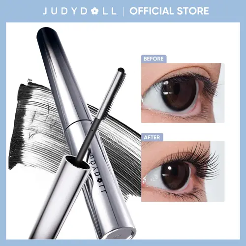 JUDYDOLL Feather Lash Iron Enhancing Mascara (Black & Brown) - Eyelash Curling, Lengthening, Volumizing, Thickening, Waterproof, Smudge-Proof, 24-Hour Wear, Anti-Clump, Makeup Setting Serum, Summer Use