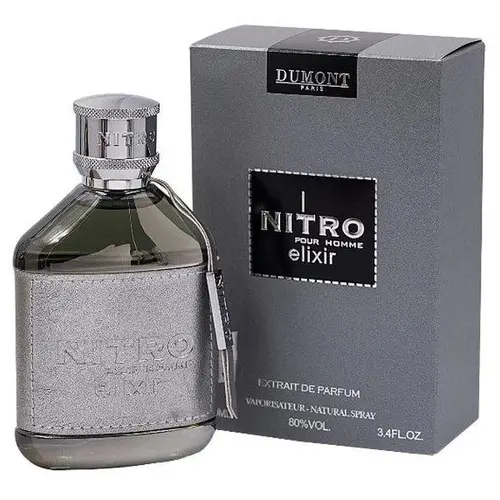Dumont Nitro Elixir Extrait De Parfum for Men, 3.4 oz Alcohol-Based Fragrance - Long-Lasting Amber Men's Fragrance with Bergamot Lift, Cardamom, Tonka Bean, Signature Scent