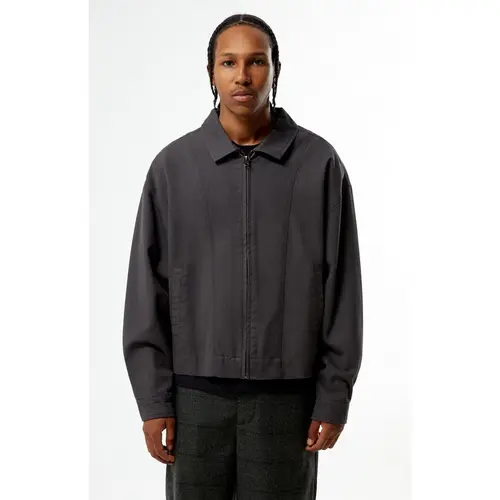 Pacsun Men's GrayÂ Double Seams Gas Jacket