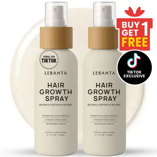 Lebanta Hair Growth Spray - 2PK 120ML Non-Greasy Haircare Oil Serum Hair Loss Products with Batana & Castor Oil for All Types, Daily Scalp Health & Development Support