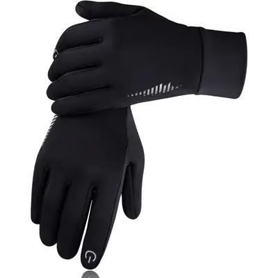 Unisex Thermal Warm Gloves - Outdoor Sports Gloves with Touch Screen Compatibility, Non-Slip Grip, Car GPS Compatibility for Running, Cycling (No Heating Function)