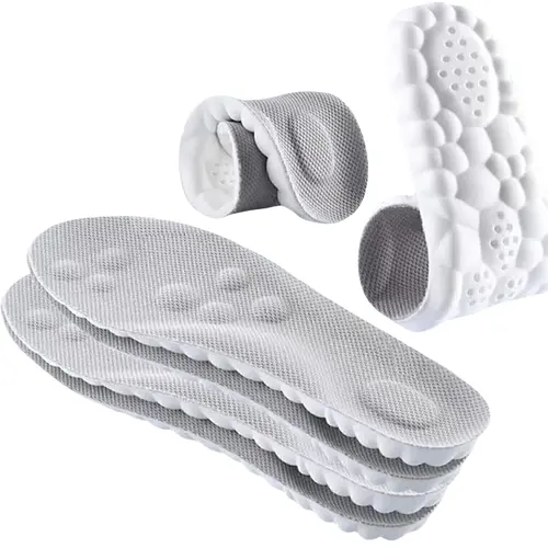 Unisex 4D Cloud Memory Foam Insoles for Shoes, Super Soft, Anti-Fatigue, Shock-Absorbent, Pain Relief for Long Wear & Heel Liners, Shoe