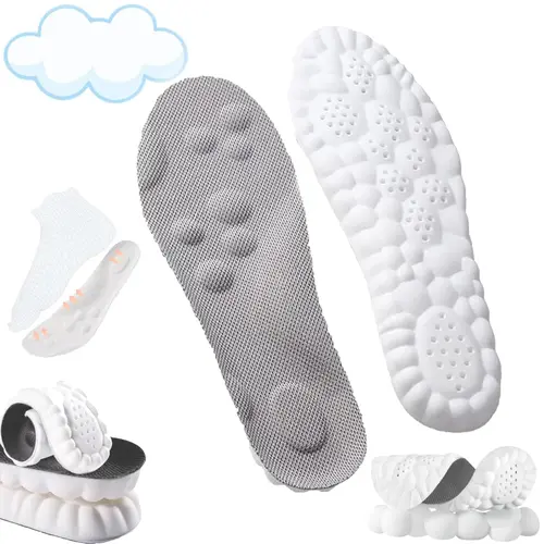4D Cloud Technology Cloud Foam Footwear Insoles & Heel Liners for Men & Women - U-Shape Memory Foam Inserts, Shock Absorbing, Foot Pain Relief, Super Soft Comfort