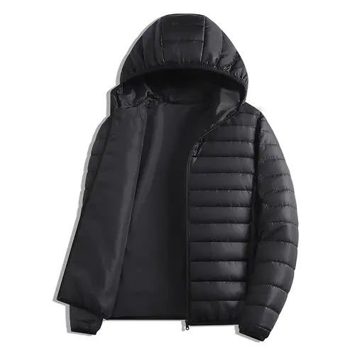 Men’s Casual Hooded Jacket - Lightweight, Warm Coat with Zipper, Minimalist Stylish Outerwear for Autumn-Winter, Ideal Gifts for Boyfriend, Anniversary Gift for Him,sohochic