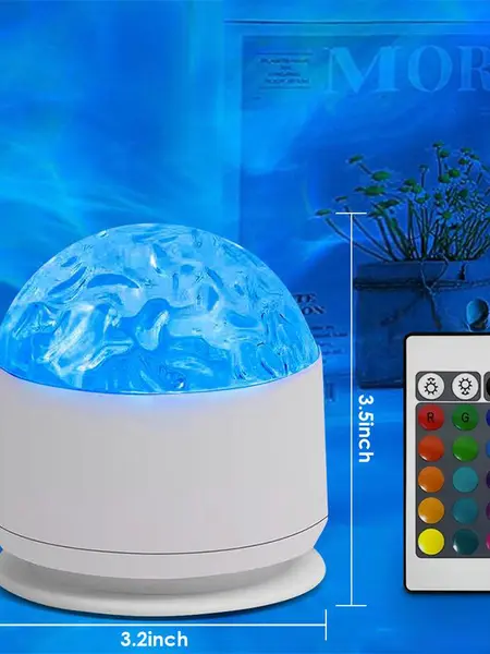 JEYUIN 16-Color Star Projector with Remote Control - Ripple Design, Ocean Wave LED Lighting, Bedroom Decor, House Decor, Projector for Bedroom, Cool Gadget, Versatile Womens Gift Audio,back to school,back to school haul sohochic