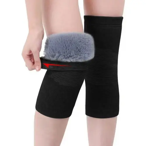 Ollas Knee Warmers Plush Leg Warmer Cashmere Thicken Knee Pads Legging Stocking Warm Thermal Ski Cycling Women Men  Knee Brace Sleeve for Joint Pain Arthritis 1 Pair Winter  Knee Brace Sleeve Supports