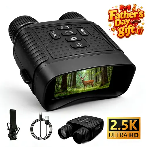 Night Vision Binoculars with Night Vision Technology - 2000 mAh Battery, 7-Level Infrared, 6X Digital Zoom, Camping Accessories, Cool Gadgets, Mens Gifts, Tools and Gadgets (Wildlife Observation, Hunting),sohochic