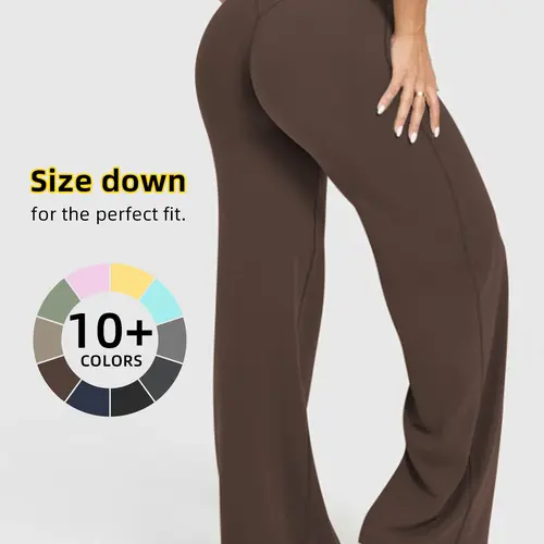 Women's Solid Color Sporty Yoga Pants, Casual Wear Comfortable Bottoms, Perfect for Fitness and Daily Use, Stylish and Versatile, Casual Sports Pants, Elastic Waist Activewear, Knitted Sports Pants
