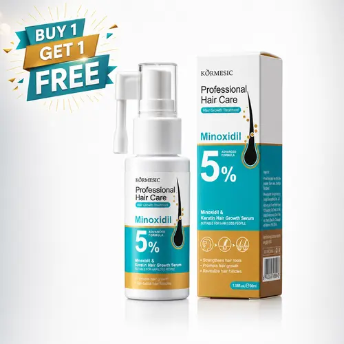 KÖRMESIC 5% Minoxidil Hair Regrowth Treatment 30ml - Anti-Hair Loss Formula for Daily Use Clinically Proven Professional Haircare hair growth oil hair mask ghk- cu peptide,sohochic