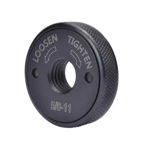 1 Piece 5/8"-11 Thread Flange Lock Nut, 1-5/8" Outer Diameter, 1/2" Height Hardware Accessory, Hand-Tight, Prevents Loosening, Quick-Release Part for Fast Accessory Swap on Portable Angle Grinders,toolupgrade