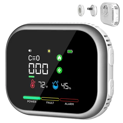 VASAIKO 6-in-1 Portable Indoor Environment Monitor with Temperature & Humidity Monitoring Plug-and-Play Design High-Definition Display Accurate Alerts Ideal for Kitchen Garage RVs Apartments sohochic