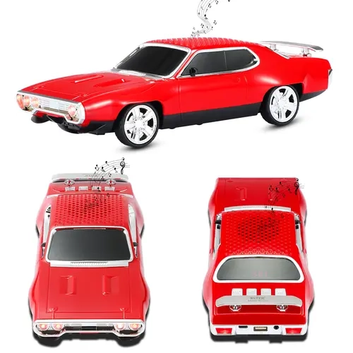 WSTER WS-620 Retro Classic Muscle Car Model Bluetooth Speaker, Portable Rechargeable Soundbox with LED Light, USB Type-C Stereo Audio, Ideal Gift, Portable Speakers for Music Setup, Car Audio Installation, Watch Party